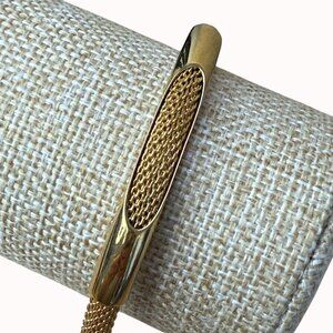 Vintage Avon Gold Tone Mesh Bracelet Size 6 Elegant Design